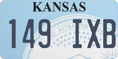 KS license plate 149IXB