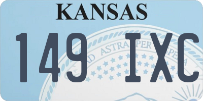 KS license plate 149IXC