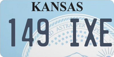 KS license plate 149IXE
