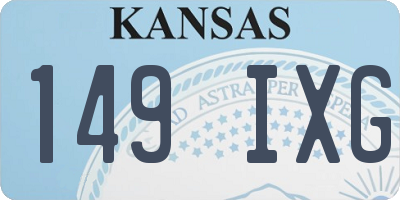 KS license plate 149IXG