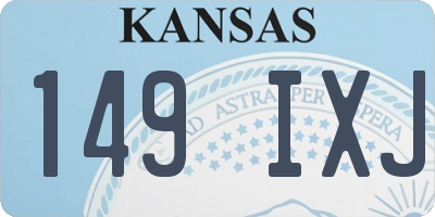 KS license plate 149IXJ