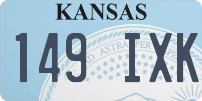 KS license plate 149IXK