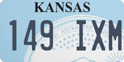 KS license plate 149IXM