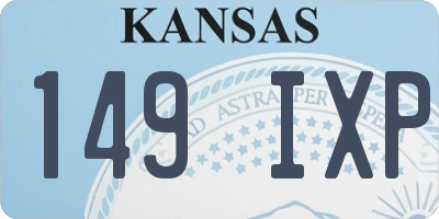 KS license plate 149IXP