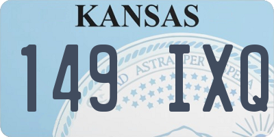 KS license plate 149IXQ