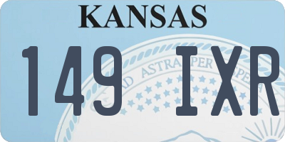 KS license plate 149IXR
