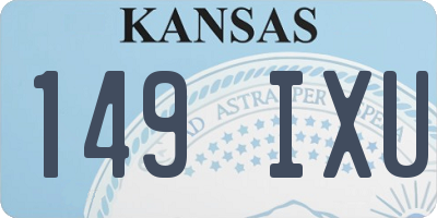 KS license plate 149IXU