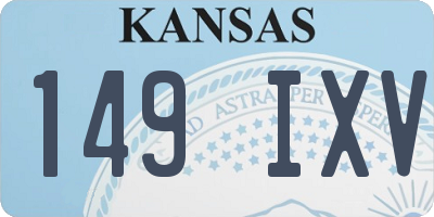 KS license plate 149IXV