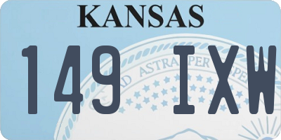 KS license plate 149IXW