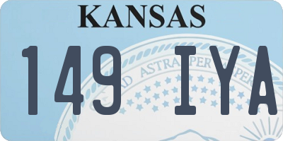 KS license plate 149IYA