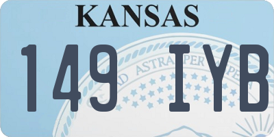 KS license plate 149IYB
