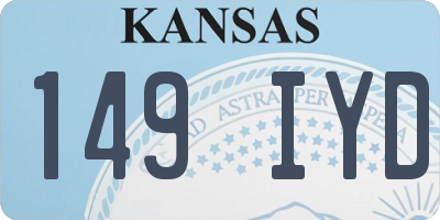 KS license plate 149IYD