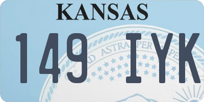 KS license plate 149IYK