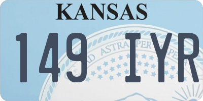 KS license plate 149IYR