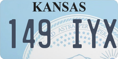 KS license plate 149IYX