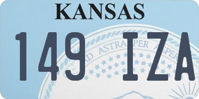 KS license plate 149IZA
