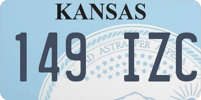 KS license plate 149IZC
