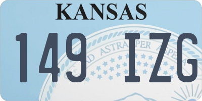 KS license plate 149IZG