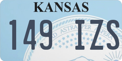 KS license plate 149IZS