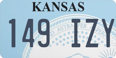 KS license plate 149IZY