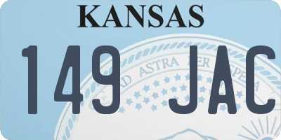 KS license plate 149JAC