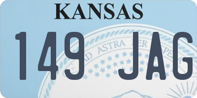KS license plate 149JAG