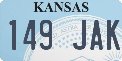 KS license plate 149JAK