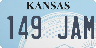 KS license plate 149JAM