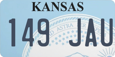 KS license plate 149JAU