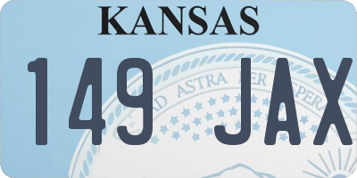 KS license plate 149JAX