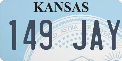 KS license plate 149JAY