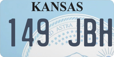 KS license plate 149JBH