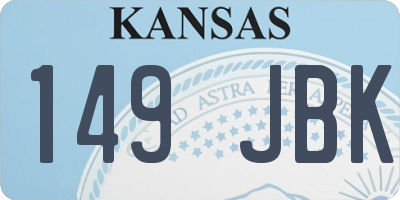 KS license plate 149JBK