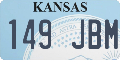 KS license plate 149JBM