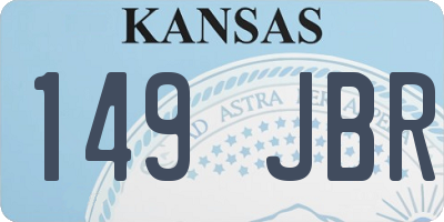 KS license plate 149JBR