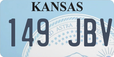 KS license plate 149JBV