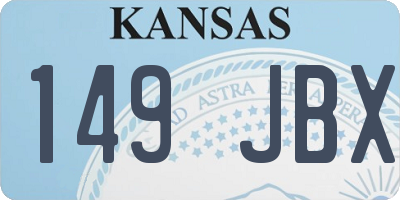 KS license plate 149JBX