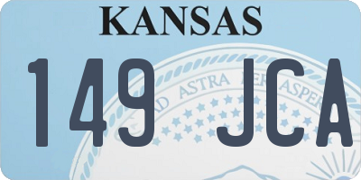 KS license plate 149JCA