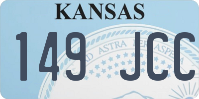 KS license plate 149JCC