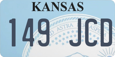 KS license plate 149JCD