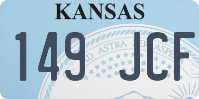 KS license plate 149JCF