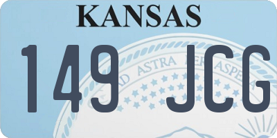 KS license plate 149JCG