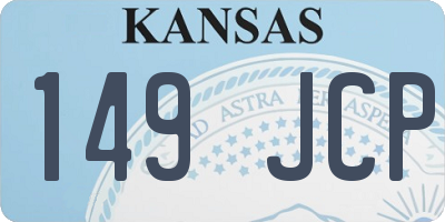 KS license plate 149JCP