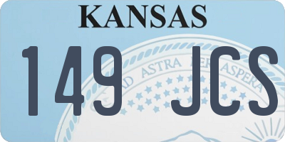 KS license plate 149JCS