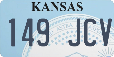 KS license plate 149JCV