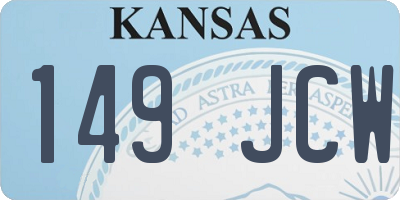 KS license plate 149JCW