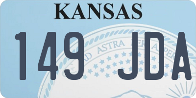 KS license plate 149JDA
