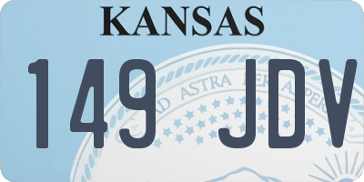 KS license plate 149JDV