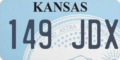 KS license plate 149JDX