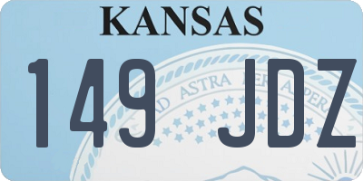 KS license plate 149JDZ